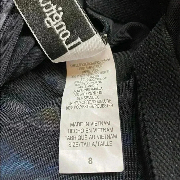 Longitude, Ruffle Surplice  Long Torso One Piece Swimsuit, Size 8, Black ☀️ - Picture 6 of 12